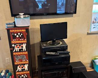 Sony stereo, television, storage unit