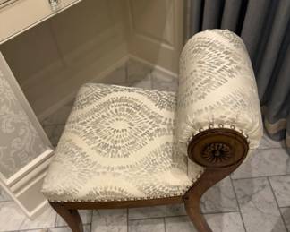 Regency Slipper Chair for dressing table with secret compartment