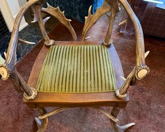 Antique antler chair from Denmark