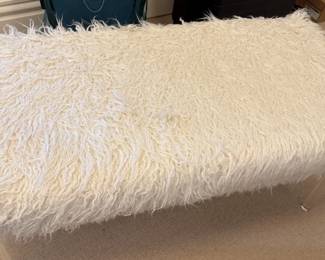 Lucite legs and furry it's perfect