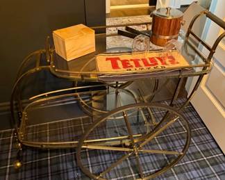 This is the coolest bar cart ever from the 60's