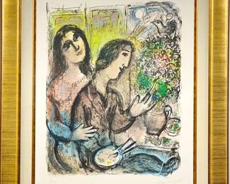 Lot 2762 Original Marc Chagall Colour Lithograph La Femme du Peintre