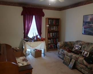 Second  bedroom  with  sofa  bed  ,  decor,  books,  purses