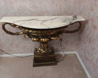 faux  marble  on  stand    
