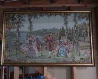 framed  tapestry