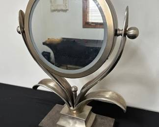 Uttermost Lighted makeup mirror.