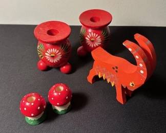 Swedish Red wooden folk art.