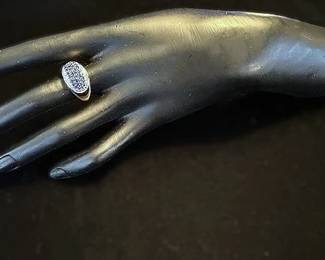 14k Sapphire and Diamond Ring, size 6