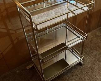 3-Tier rolling bar cart