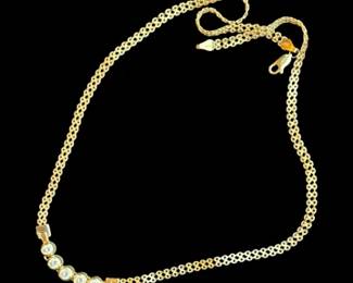14k necklace with diamonds