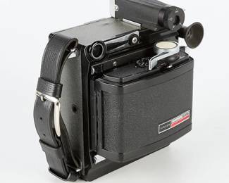Graflex Century Graphic camera, large format folding press camera. 