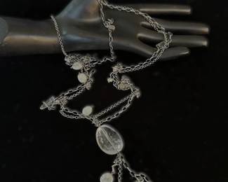 Sterling Silver "Silpada" Quartz and Pearl necklace