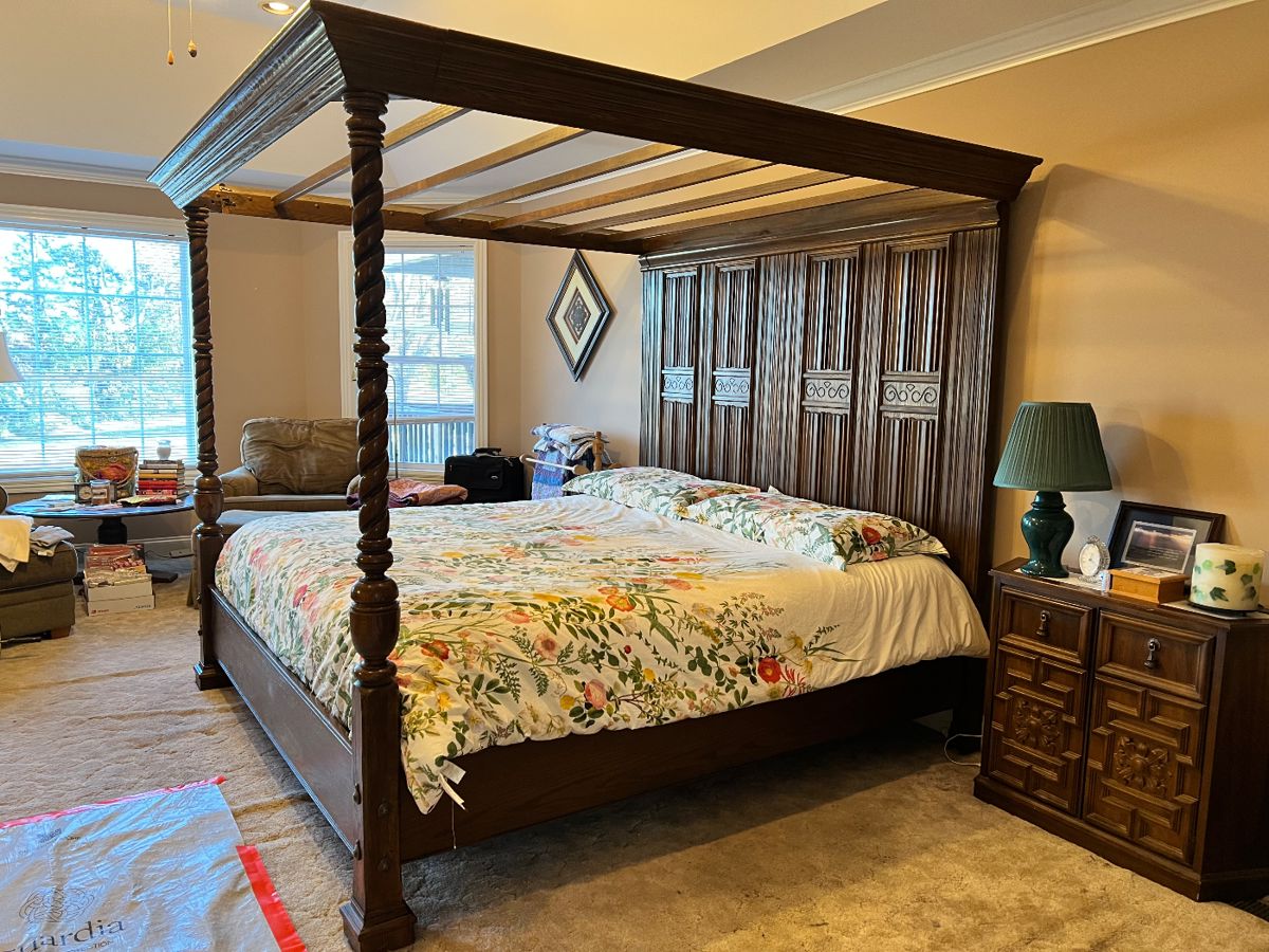 1970’s Ethan Allen Canopy Bed Royal Charter Collection King Size