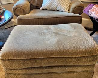 Matching chair with ottoman