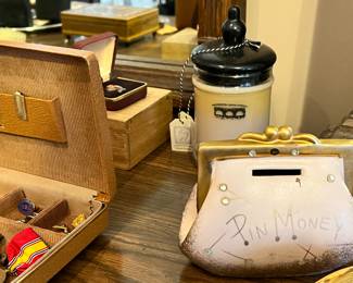 Ceramic bank and candle