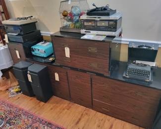 Vintage Campaign Furniture, Vintage Typewriter 