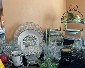 Depression glass and huge anchor haking collection