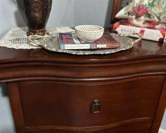 Cherry wood side table