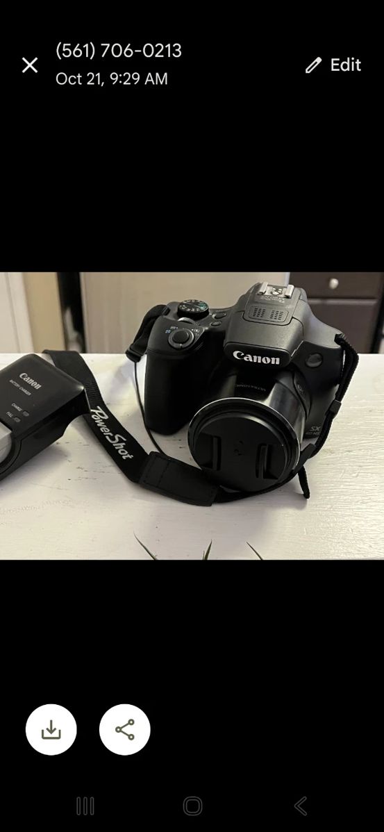 Canon Powershot SX60HS full HD 65X optical zoom with battery and charger