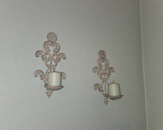 upper level, end of hallway, right bedroom, wall,. sold as a set