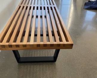 Nelson Platform Bench designed by George Nelson. Manufactured by Herman Miller. DWR retail price: $2,295.00.
Base: Wood
Size: 60" Long
Color: Walnut