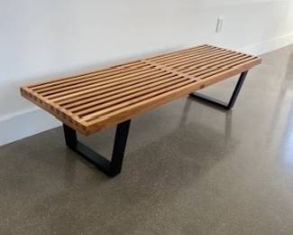 Nelson Platform Bench designed by George Nelson. Manufactured by Herman Miller. DWR retail price: $2,295.00.
Base: Wood
Size: 60" Long
Color: Walnut