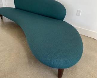 Freeform Sofa designed by Isamu Nogushi - CUSTOM! Manufactured by Vitra. DWR retail price: $13,680.00
Material: Fabric, Upholstery: Credo
Leg: Walnut