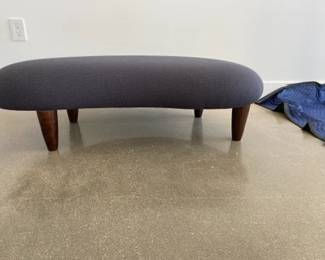 Freeform Ottoman designed by Isamu Noguchi - CUSTOM! Manufactured by Vitra. DWR retail price: $3,825.00
Material: Fabric
Upholstery: Credo
Color: Anthracite
Leg: Walnut