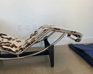 LC4 Chaise Lounge designed by Charlotte Periand material: cowhide. DWR retail price $7,000.00