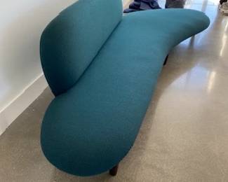 Freeform Sofa designed by Isamu Nogushi - CUSTOM! Manufactured by Vitra. DWR retail price: $13,680.00
Material: Fabric, Upholstery: Credo
Leg: Walnut