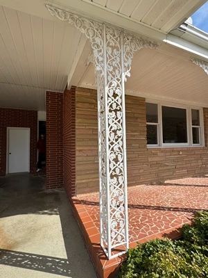 Grape & Leaf Wrought Iron Porch Columns 8' X4' tall