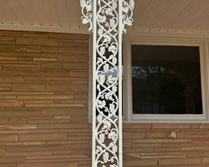 Grape & Leaf Wrought Iron Porch Columns 8' x 4' tall