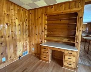 Knotty Pine Bookshelf and Desk