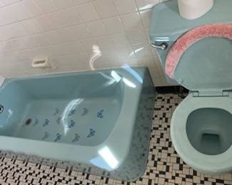 Vintage Blue Bathroom Fixtures