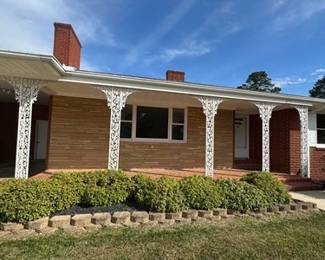 Grape & Leaf Wrought Iron Porch Columns 8' x 4' tall