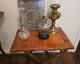 Vintage/antique hurricane oil lamps