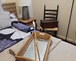 cane-bottom chair, bedding, comforters and throws, lots of lamps in many styles, and so much more! 