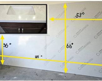 Quartz countertop slab