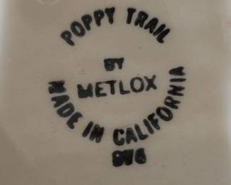 Poppy Trail by Metlox - made in California
