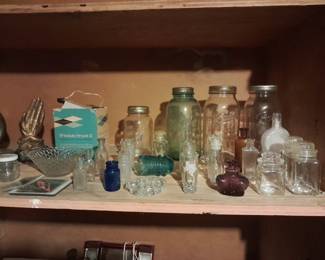 Mason jars, small bottles