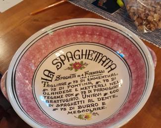 Large Spaghetti bowl from Italy
