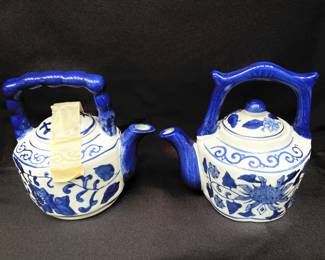Blue and White Teapots