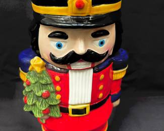 Nutcracker cookie jar