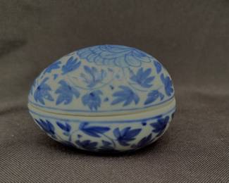 Blue and White Trinket Box