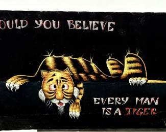 Black Velvet Tiger. Great for Man Cave!!