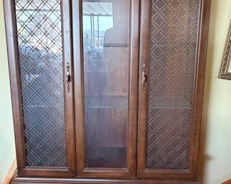 Vintage solid wood china cabinet 