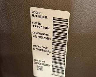 SAMSUNG 28 CU FT. Stainless 4 door French door refrigerator