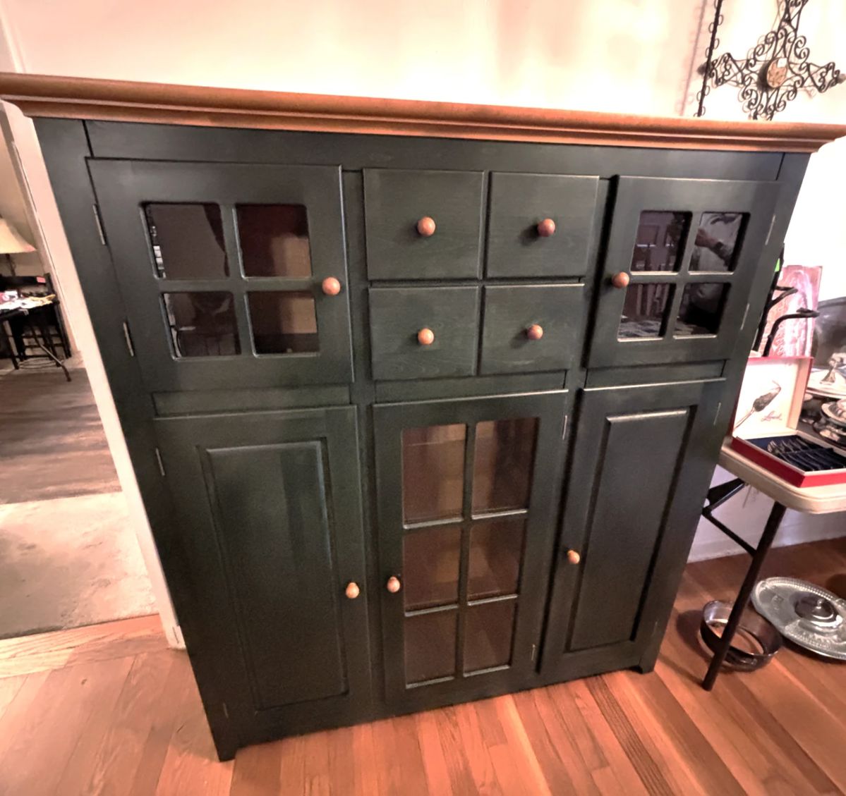 BUY IT NOW!  $250.00.  Quality Amish Made Cabinet.  16 1/2" D x 51 1/2" W x 56" H.