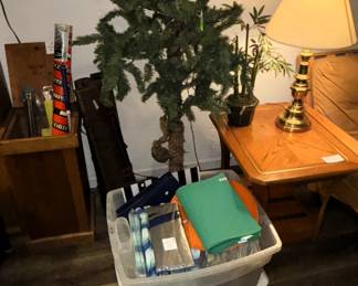 Placemats and linens.