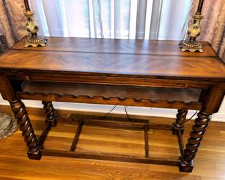 BUY IT NOW! $125.00.  Unique  wine storage table-top flips open. Closed 18"D (Open 36"D) x 48" W x 34"  H. 